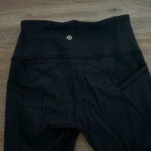 Black lululemon leggings in a size 4